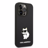 Karl Lagerfeld Silicone Choupette ümbris jaoks iPhone 14 Pro Max - must