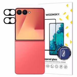 Must Wozinsky Full Camera Glass jaoks Samsung Galaxy Z Flip 7, Set of 2