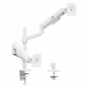 Ergo Office ER-692 W – dual gas-spring monitor arm for 17–32-inch screens, 1–10 kg per arm, matte white