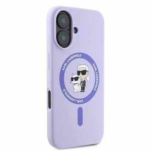 KARL LAGERFELD ümbris jaoks IPHONE 16 Plus compatible with MagSafe KLHMP16MSCMKCRHU (Silicone KC Body Ring) lilla