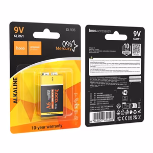Alkaline battery 6LR61 Hoco 9V DLR05 1 pcs