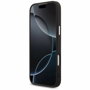 Guess 4G Triangle Logo MagSafe ümbris mudelile iPhone 17 Pro Max / 18 Pro Max – must ja hõbedane