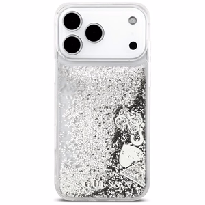 Guess Liq ümbris. Glitter Charms jaoks iPhone 17 Pro Max - hõbedane
