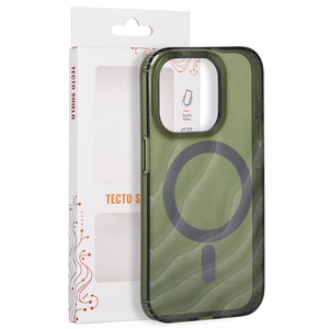 Tecto Shield Desert Mag ümbris mudelile iPhone 15 Pro 6,1", tume oliivroheline