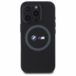 BMW M Silicone Printed Ring MagSafe Ümbris jaoks iPhone 16 Pro Max - must