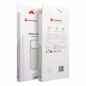 Ümbris jaoks iPhone 17 PRO Forcell F-Protect Raam Premium ühilduv koos Magsafe antique valge