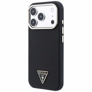 Guess Kevlar Triangle Logo MagSafe ümbris mudelile iPhone 17 Pro / 18 Pro – värv: must