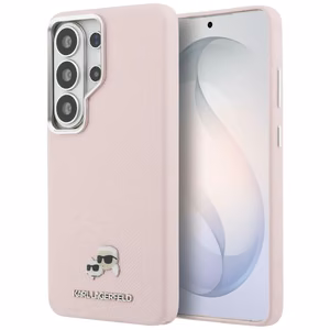 Karl Lagerfeld ümbris Saffiano KC Metal Logo MagSafe Samsung Galaxy S26 Ultra roosa