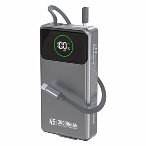 Dudao K31 Pro 45W 20000mAh Akupank with Built-in Retractable USB-C Kaabel - hall