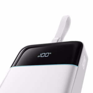 Cuktech LPB252N 120W 25000mAh akupank sisseehitatud USB-C-kaabliga – värv: valge