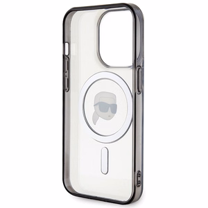 Karl Lagerfeld KLHMP15XHKHNOTK iPhone 15 Pro Max 6.7" прозрачный жёсткий чехол IML Karl`s Head MagSafe