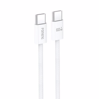 Foneng Kaabel X110 - Type C to Type C - PD 60W 3A 1,2 metres valge