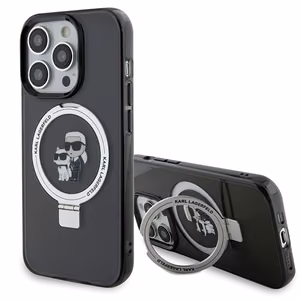 Karl Lagerfeld KLHMP13LHMRSKCK iPhone 13 Pro 6.1" must/must hardcase Ring Stand Karl&Choupette MagSafe
