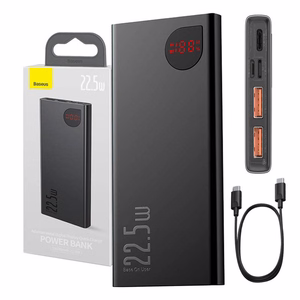 Powerbank Baseus Adaman Metal, 10000mAh, 2xUSB, USB-C, Lightning, MicroUSB 22.5W (must)