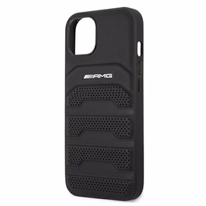 AMG Leather Debossed Lines чехол для iPhone 13 mini - чёрный