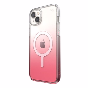 Speck Presidio Perfect-Clear + Ombre + MagSafe ümbris seadmele iPhone 15 Plus / 14 Plus, Microban mikroobivastase kaitsega, Clear / Vintage Rose Fade värvikombinatsioon
