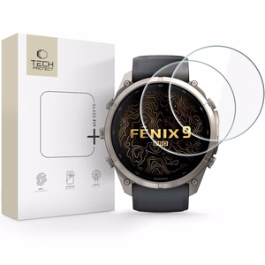 Tech-Protect Glass Fit+ karastatud klaasist kaitsed seadmele Garmin Fenix 9 Pro 51 mm, 2 tk