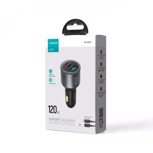 Autolaadija Joyroom JR-CCN07, hall, 100W (2xPD / 1xQC3.0) + Type-C / Type-C 100 cm kaabel