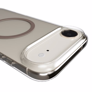 Puro Lite Mag TPU+PC Ümbris Compatible with MagSafe jaoks iPhone 17 Air - Läbipaistev with Brown Ring
