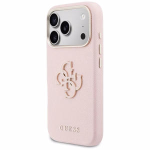 Guess FW vaigust logo ümbris iPhone 17 Pro Max'ile - roosa