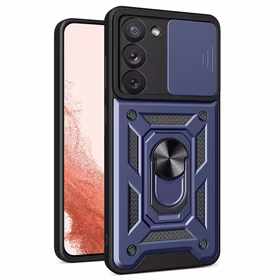 Hybrid Armor Camshield ümbris jaoks Samsung Galaxy S23+ armored ümbris with camera cover sinine