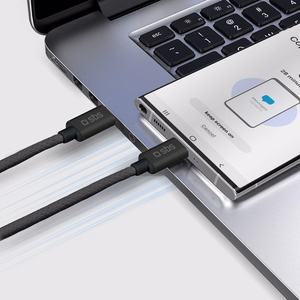 SBS TECABLETISSUETCK USB-C - USB-C 1.5m 60W braided kaabel - must