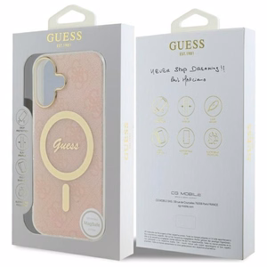 Guess IML 4G MagSafe iPhone 16 Ümbris - roosa