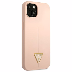 Guess GUHCP13MSLTGP iPhone 13 6.1" розовый/розовый жёсткий чехол Silicone Triangle