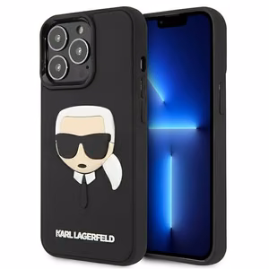 Karl Lagerfeld 3D kummist Karl's Head ümbris iPhone 13 Pro / iPhone 13 jaoks - must
