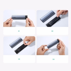 Ugreen M.2 SSD korpus USB 3.2 Gen 2 (SuperSpeed USB 10 Gbps) + USB Type-C kaabel 0,5m hall (CM400 10902)