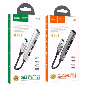USB hub Hoco HB26 4-in-1 adapter USB-A to 1xUSB3.0 + 3xUSB2.0 hall