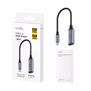 Cudy UH401 USB graafika adapter hall, hõbedane