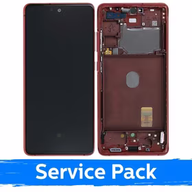 LCD Ekraan Ühildub Samsung G780 S20 FE (G781 S20 FE 5G) Koos Frame / Cloud Punane / (Service Pack)