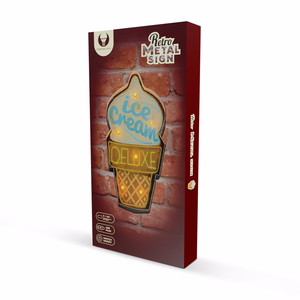 RETRO metallist silt LED Ice Cream Forever Light
