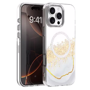 Чехол Epoxy Mag для iPhone 16 Pro 6,3" белый