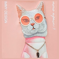 Nimmy Glasses Cool Cat Ümbris jaoks iPhone 15 Pro Max - Roosa