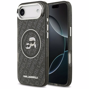 Karl Lagerfeld IML Glitter Karl & Choupette Heads Logo MagSafe iPhone Air Ümbris - Must
