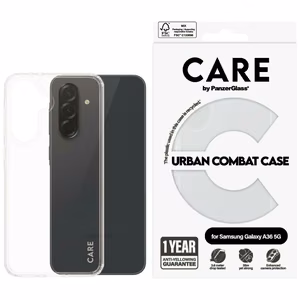 CARE by PanzerGlass Flagship Urban Combat Ümbris jaoks Samsung Galaxy A36 5G - Läbipaistev