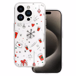 TEL PROTECT Christmas Clear Ümbris jaoks Iphone 15 Pro Max Design 3