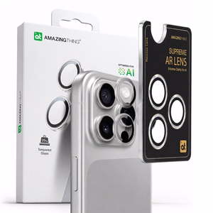 AmazingThing AR 3 Lens Glass Full Clear закалённое стекло для iPhone 16 Pro / 16 Pro Max - прозрачный