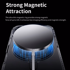 Rock Вращающаяся Подставка Crystal Series магнитная для Iphone 16 чёрная