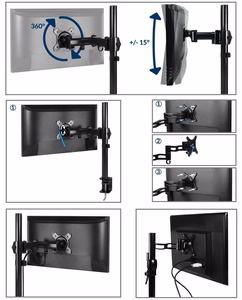 ARCTIC Z1 Basic Monitor Arm 38"/34" Desk Mount