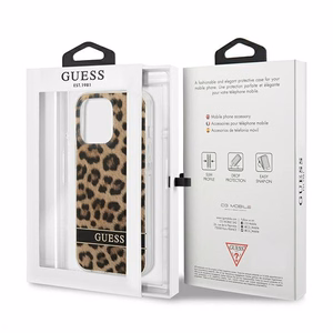 Guess GUHCP13LHSLEOW iPhone 13 Pro / 13 6.1" коричневый/коричневый жёсткий чехол Leopard
