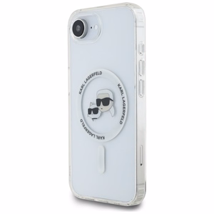 KARL LAGERFELD ümbris jaoks IPHONE 16e (SE 4 2025) compatible with MagSafe KLHMPSE4HLSKCH (IML Metal KC Heads) valge