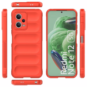 Magic Shield Ümbris jaoks Xiaomi Redmi Note 12 5G / Poco X5 5G Flexible Armor Cover punane