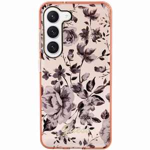 Guess GUHCS23MHCFWSP S23+ S916 розовый/розовый жёсткий чехол Flower Collection