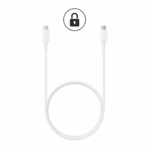 USB kaabel Samsung EP-DN975BWE Note 10+, valge Type-C / Type-C 100cm, originaal (5A)
