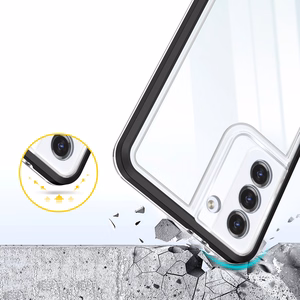 Чехол Clear 3in1 для Samsung Galaxy S23+ силиконовый с рамкой чёрный