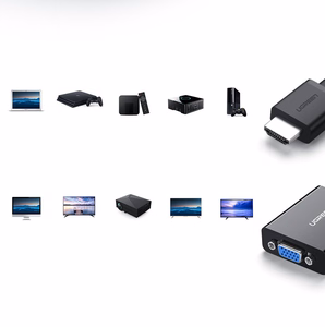 Ugreen adapter HDMI - VGA micro USB / heli 3.5 mm mini jack must (40248)