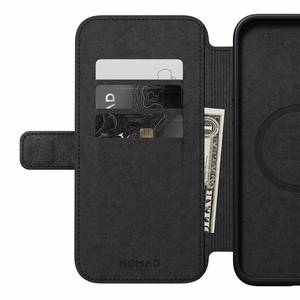 Nomad Modern Leather Folio ümbris jaoks iPhone 15 Plus 6,7" must